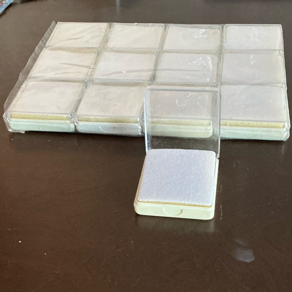 Clear Gemstone Jewelry Hinged 3x3 Display Cases Pack of 12 NOS